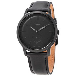 NWT Authentic Fossil The Minimalist Quartz Black Dial Men's Watch